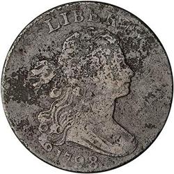 1798 L1C S-183 R5+ VG7. Small 8 with Style II Hair.