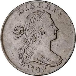 1798 L1C S-185 R2 VF25. Small 8 with Style II Hair.