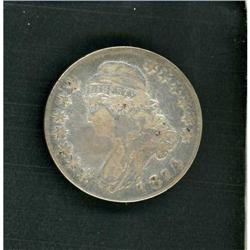 1814 Capped Bust 50C E over A in STATES RAW F15 O-108a