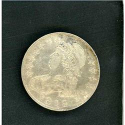 1818 Capped Bust 50C 8 over 7. Large 8 RAW F15 O-101a