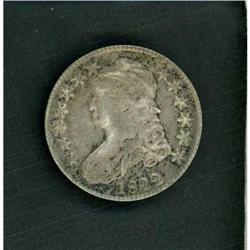 1822 Capped Bust Half Dollar. 2 over 1 RAW VF30 O-101