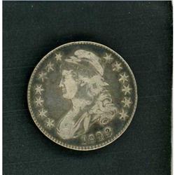1823 Capped Bust Half Dollar. Broken 3 RAW VF20 O-101