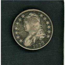 1823 Capped Bust Half Dollar. Patched 3 RAW VF25 O-101a