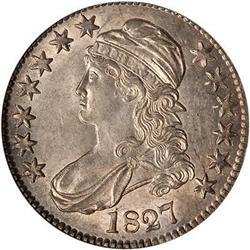 1827 Capped Bust Half Dollar. Square base 2 PCI MS63