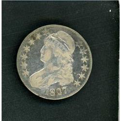 1827 Capped Bust 50C Square base 2 RAW VF20 O-139