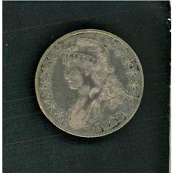 1828 Capped Bust 50C 2 Sm 8's & letters RAW VF25 O-119