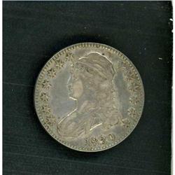 1830 Capped Bust Half Dollar. Small 0 RAW VF30 O-102