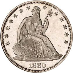 1880 Liberty Seated Half Dollar MS67PL