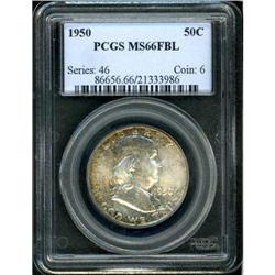 1950 Franklin Half Dollar PCGS MS66FBL