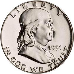 1951 Franklin Half Dollar ICG PR68