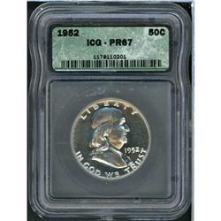 1952 Franklin Half Dollar ICG PR67