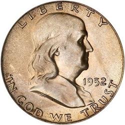 1952 Franklin Half Dollar PCGS MS65