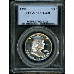 1953 Franklin Half Dollar PCGS PR67CAM