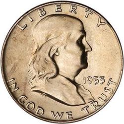 1953-D Franklin Half Dollar PCGS MS65