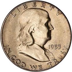 1953-S Franklin Half Dollar PCGS MS65