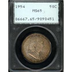 1954 Franklin Half Dollar PCGS MS65