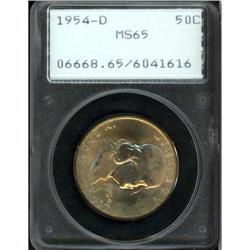 1954-D Franklin Half Dollar PCGS MS65
