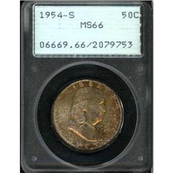 1954-S Franklin Half Dollar PCGS MS66