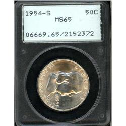 1954-S Franklin Half Dollar PCGS MS65