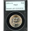 Image 1 : 1954-S Franklin Half Dollar PCGS MS65