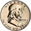 Image 1 : 1955 Franklin Half Dollar PCGS PR65