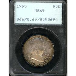 1955 Franklin Half Dollar PCGS MS65