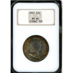 1957 Franklin Half Dollar NGC MS66
