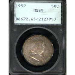 1957 Franklin Half Dollar PCGS MS65