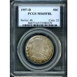 1957-D Franklin Half Dollar PCGS MS65 FBL