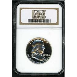 1958 Franklin Half Dollar NGC PF 68 W
