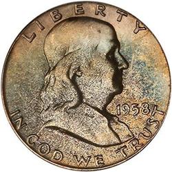 1958 Franklin Half Dollar PCGS MS66 FBL
