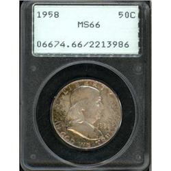 1958 Franklin Half Dollar PCGS MS66