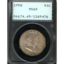 1958 Franklin Half Dollar PCGS MS65