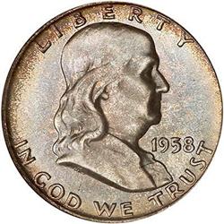 1958-D Franklin Half Dollar NGC MS67 FBL