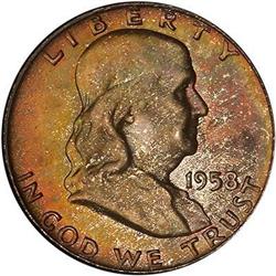 1958-D Franklin Half Dollar RAW
