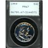 Image 1 : 1959 Franklin Half Dollar PCGS PR67