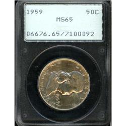 1959 Franklin Half Dollar PCGS MS65