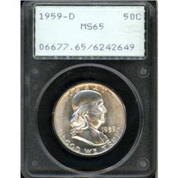 1959-D Franklin Half Dollar PCGS MS65