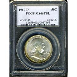 1960-D Franklin Half Dollar PCGS MS66 FBL