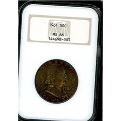 1961 Franklin Half Dollar NGC MS66