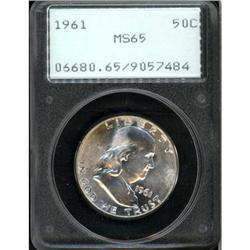 1961 Franklin Half Dollar PCGS MS65