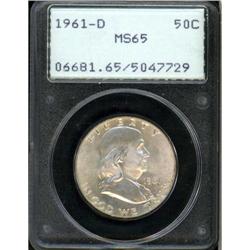 1961-D Franklin Half Dollar PCGS MS65