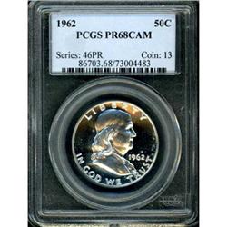 1962 Franklin Half Dollar PCGS PR68 CAM