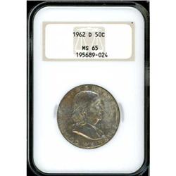 1962-D Franklin Half Dollar NGC MS65