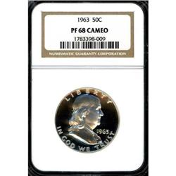 1963 Franklin Half Dollar NGC PF68 CAMEO