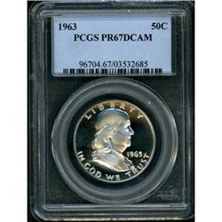 1963 Franklin Half Dollar PCGS PR67DCAM