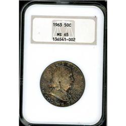 1963 Franklin Half Dollar NGC MS65