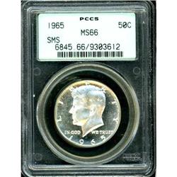 1965 Kennedy Half Dollar. SMS PCGS MS66