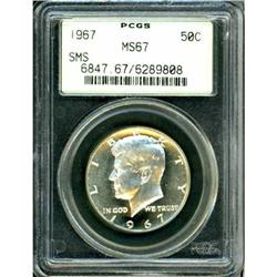 1967 Kennedy Half Dollar. SMS PCGS MS67