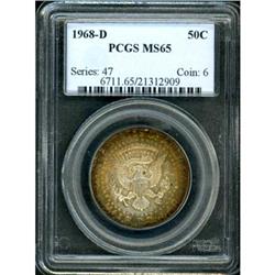 1968-D Kennedy Half Dollar PCGS MS65